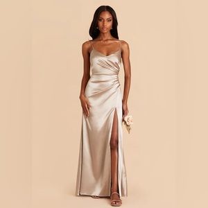 BIRDY GREY - Catherine Satin Dress - Neutral Champagne